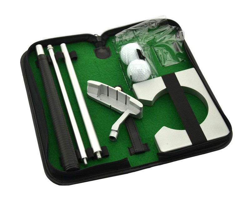 Number-One Neon Executive Gift Portable Golf Putter Set Kit with Ball Hole-Cup for Travel Indoor Golf Putting Practice - Image 3
